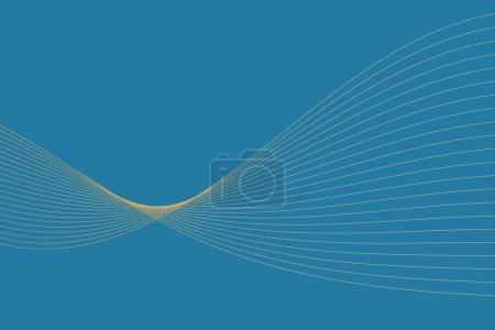 Illustration for A blue background with white lines intersecting, creating a geometric pattern. In the distance, a clear blue sky serves as a backdrop to the intricate design - Royalty Free Image