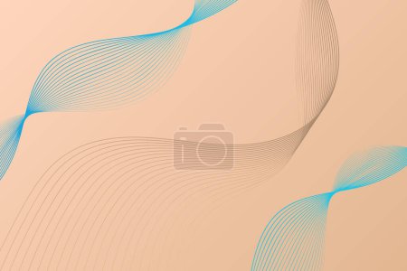 Illustration for An image showcasing a textured and abstract background consisting of wavy lines in beige and blue hues - Royalty Free Image