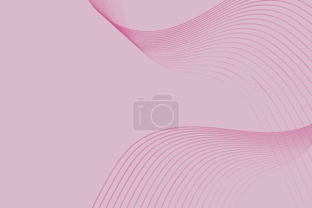 Illustration for Vibrant pink background with a series of wavy lines running across it. The lines create a visually interesting pattern and add a dynamic element to the overall composition - Royalty Free Image