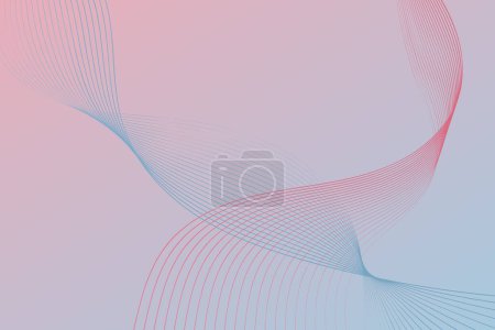 Illustration for Background featuring pink and blue colors with distinct lines - Royalty Free Image