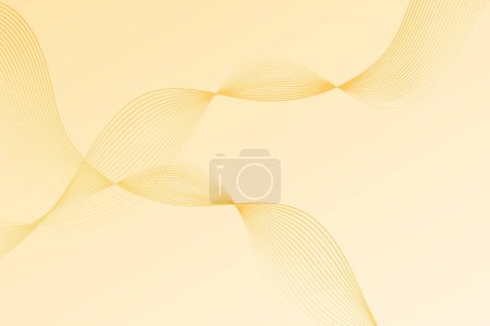 Illustration for Yellow background adorned with a captivating pattern of wavy lines - Royalty Free Image