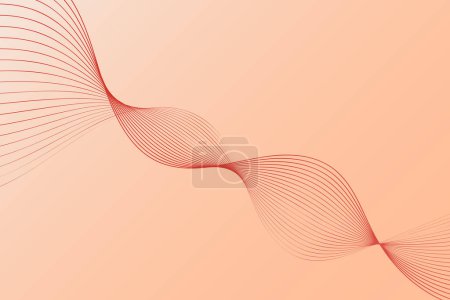 Illustration for Pink background with a wavy pattern, creating an eye-catching visual element - Royalty Free Image