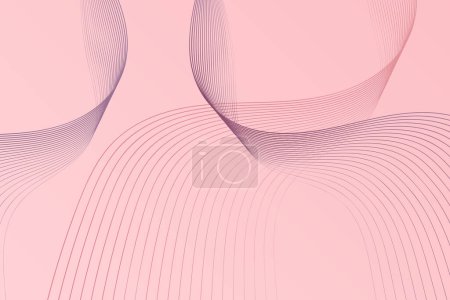 Ilustración de Una foto que muestra un fondo rosa adornado con intrincadas líneas y curvas - Imagen libre de derechos