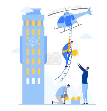 Illustration for Concept of Business Idea, flat design vector illustration, for a graphic and web design - Royalty Free Image