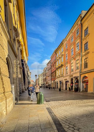 Photo for Photo of landscape and architecture of city Krakow in Poland, old city Krakow, architecture of Europe - Royalty Free Image
