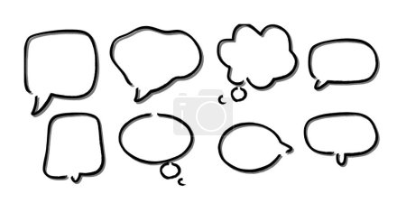 abstract set of white speech bubble with shadow isolated background. space for text. abstract blank area for rill text of font.