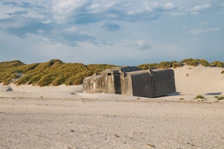 Bunker from the World War 2 on Blavand beach, Denmark