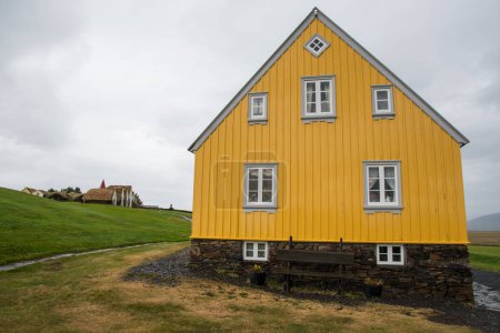 old farmhouse in Glaumbaer in Skagafjordur in north Iceland