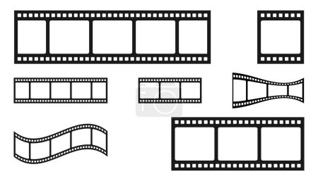 Illustration for Vector Film Strips. Cinema Film Strip concept. Template Film Strip, isolated. Vector illustration - Royalty Free Image