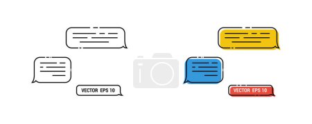 Message icons. Dialog. Speech Bubbles in modern design. Chat icons. Chatting window. Vector illustration