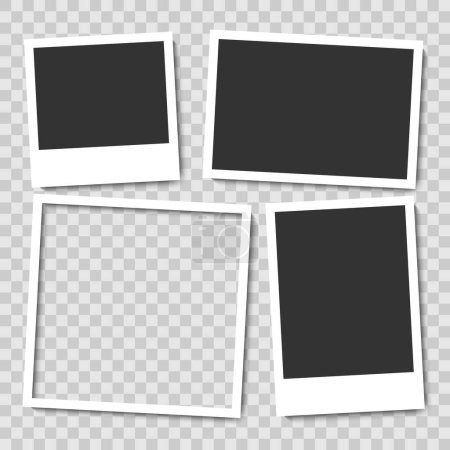 Photo frames. Photo frames, isolated. Template mockup photo frame different shapes. Vector illustration