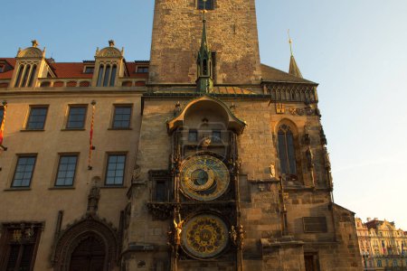Photo for Historical medieval astronomical clock in Old Town Square in Prague, Czech Republic - Royalty Free Image