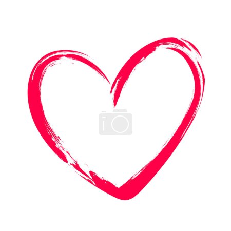 Photo for Hand drawn heart brush style. Symbol of love and valentine`s day. Vector element for holiday design. - Royalty Free Image