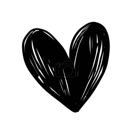 Photo for Hand drawn heart. Symbol of love and valentine`s day. Vector element for holiday design. - Royalty Free Image