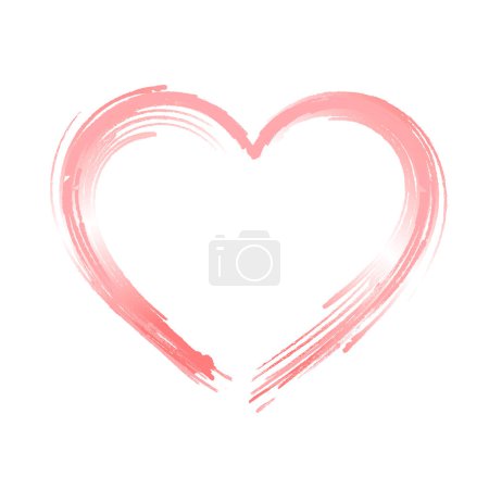 Photo for Hand drawn heart brush style. Symbol of love and valentine`s day. Vector element for holiday design. - Royalty Free Image