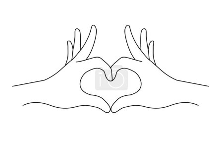 Photo for I love you heart sign. Valentine day and expression to you. Message of love using hand gesture. Vector illustration. - Royalty Free Image