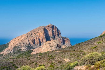 Téléchargez les photos : Paysage avec Capo Rosso, île de Corse, France - en image libre de droit