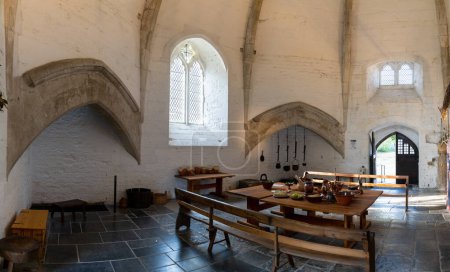 Foto de Glastonbury, Reino Unido - 1 de septiembre de 2022: vista interior de la Abadía de Glastonbury - Imagen libre de derechos
