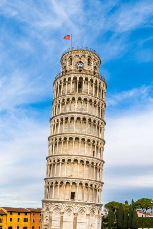 Photo for Pisa, Italy - 30 November, 2022: vertical view of the Leaning Tower of Pisa - Royalty Free Image