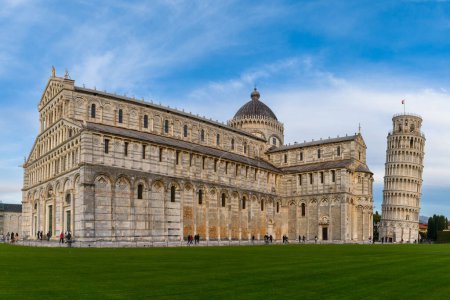 Photo for Pisa, Italy - 30 November, 2022: the Leaning Tower of Pisa and the historic Cathedral - Royalty Free Image
