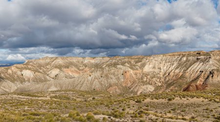 Photo for Landscape view of the Gorafe desert and red clay canyons in southern Spain - Royalty Free Image