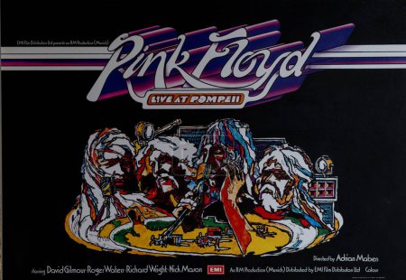 Photo for Pompei, Italy - 25 November, 2023: view of a classic poster of Pink Floyd and the Live At Pompeii concert - Royalty Free Image