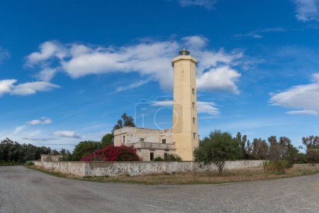 Photo for Ciro Marina, Italy - 6 December, 2023: the abandoned lighthouse of Punta Alice in Ciro Marina in Calabria - Royalty Free Image
