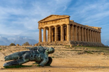 Photo for Agrigento, Italy - 3 January, 2024: view of the Temple of Concordia in the Valley of the Temples - Royalty Free Image
