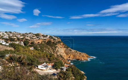 Photo for A view of Costa Nova village and the Cabo de la Nao cliffs and seaside in Alicante Province - Royalty Free Image
