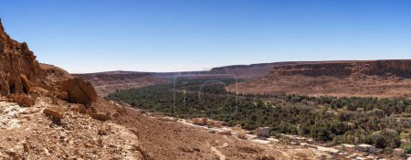 A panorama landscape view of the Ziz Valley and the Tafilalet region in central Morocco