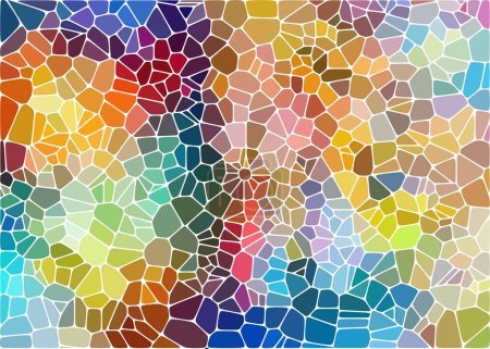 Illustration for Abstract background with triangle pattern looking like stained glass - Royalty Free Image