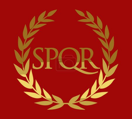 Ilustración de Bandera histórica del Imperio Romano. Vexiloide - Imagen libre de derechos