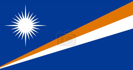 Illustration for The of a Marshall Islands flag - Royalty Free Image