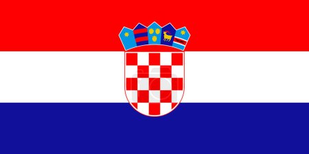 Illustration for Flag of Croatia. Vector. Accurate dimensions, element proportions and colors. - Royalty Free Image