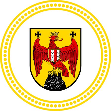 Illustration for Coat of Arms of the Austrian State of Burgenland - Royalty Free Image