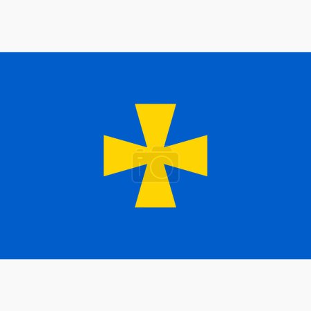 Ilustración de Vector bandera de la imagen de la región de Poltava en Ucrania - Imagen libre de derechos