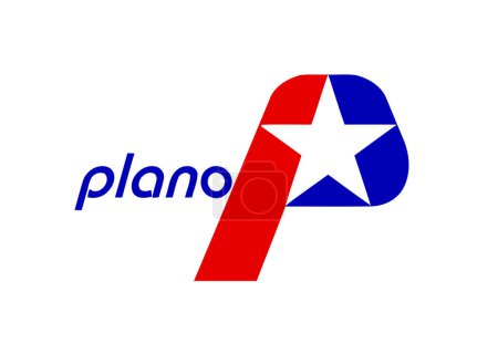 Téléchargez les illustrations : The flag of the city of Plano Texas USA - en licence libre de droit
