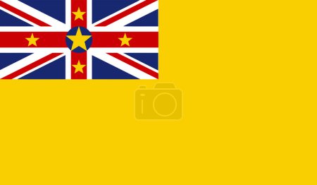 Aktienvektorfahne von Niue - die richtigen Maße