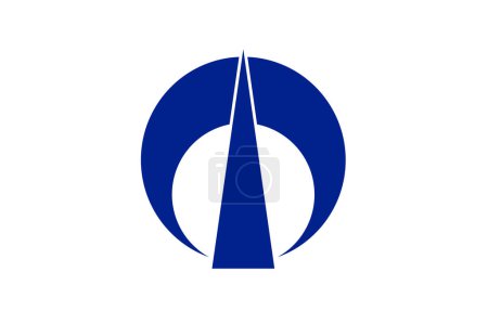 Téléchargez les illustrations : Image vectorielle du drapeau de la ville d'uchu, préfecture d'Hiroshima, Japon. Proportion 2:3. PSE10. - en licence libre de droit
