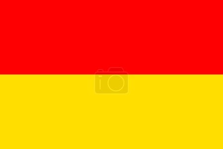 Österreich Staaten Burgenland Vector Flag Design Template. Burgenlandfahne zum Unabhängigkeitstag. Grunge Burgenland Flagge