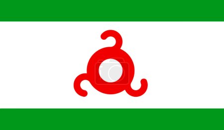 Téléchargez les illustrations : Illustration vectorielle du drapeau national de l'Ingouchie. - en licence libre de droit