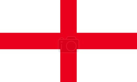 England national Flag Vector illustration.