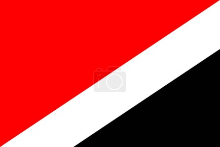Ilustración de Bandera nacional de Sealand, Principado de en un asta de la bandera - Imagen libre de derechos