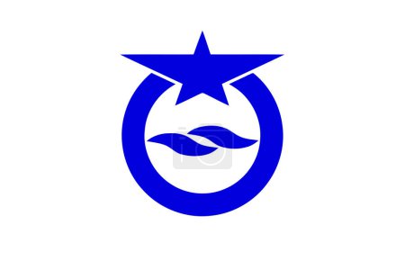 Illustration for Vector image of Japan Shiga prefecture Otsu city flag. Proportion 2:3. EPS10. - Royalty Free Image