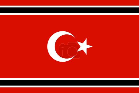 Illustration for Simple flag of Free Aceh. Correct size, proportion, colors - Royalty Free Image