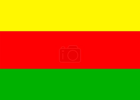 Illustration for Stamp flag of syrian kurdistan vector - editable flags and maps - Royalty Free Image
