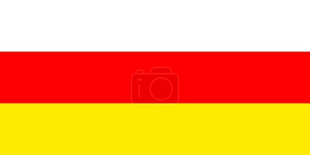 Illustration for Flag of South Ossetia - Vector illustration. - Royalty Free Image