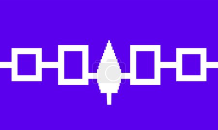 Illustration for Iroquois Confederacy Haudenosaunee flag in real proportions and colors, vector image - Royalty Free Image