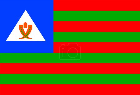 Illustration for The of a Bubi nationalist flag - Royalty Free Image