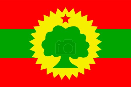Téléchargez les illustrations : Régions d'Ethiopie. Drapeau de l'Oromia. Fichier .vector EPS. - en licence libre de droit